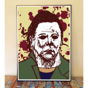 11x17 MICHAEL MYERS HORROR DRAWING ART PRINT